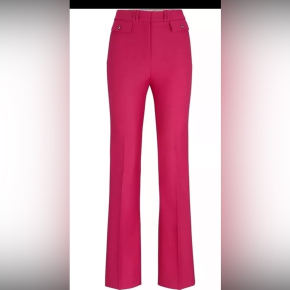 Hugo Boss SLIM-FIT TROUSERS IN VIRGIN-WOOL TWILL Size 4